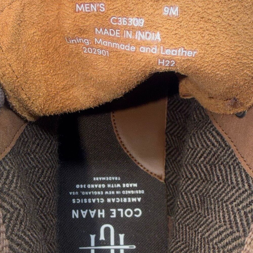COLE HAAN American Classics Plain Toe Boot Waterproof Woodbury/Egret Waterproof- - Picture 10 of 12
